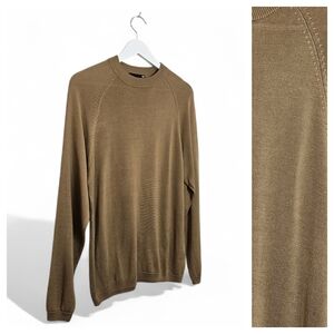 Murano 100% Silk Raglan Knit Sweater Men's M Grandpacore Quiet Luxury Classic